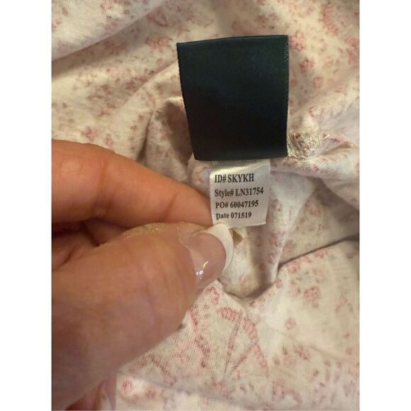 Lauren Ralph Lauren Flannel Sleep Shirt Sz. M Pink/White Floral Print. Cozy Comf - Picture 10 of 11